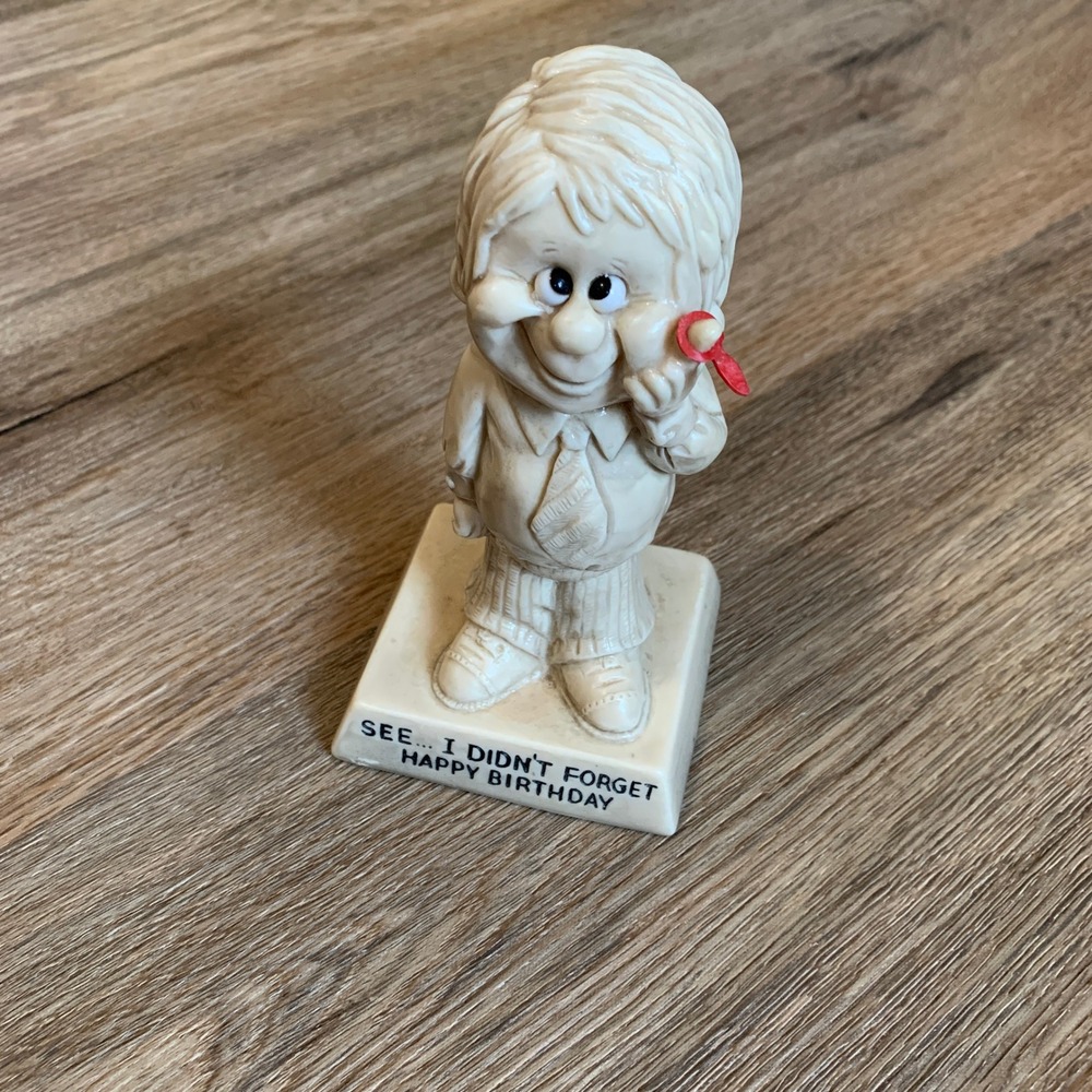 Vintage 1971 Tchotchke Message Doll, String Around the Finger Funny Dad Gift